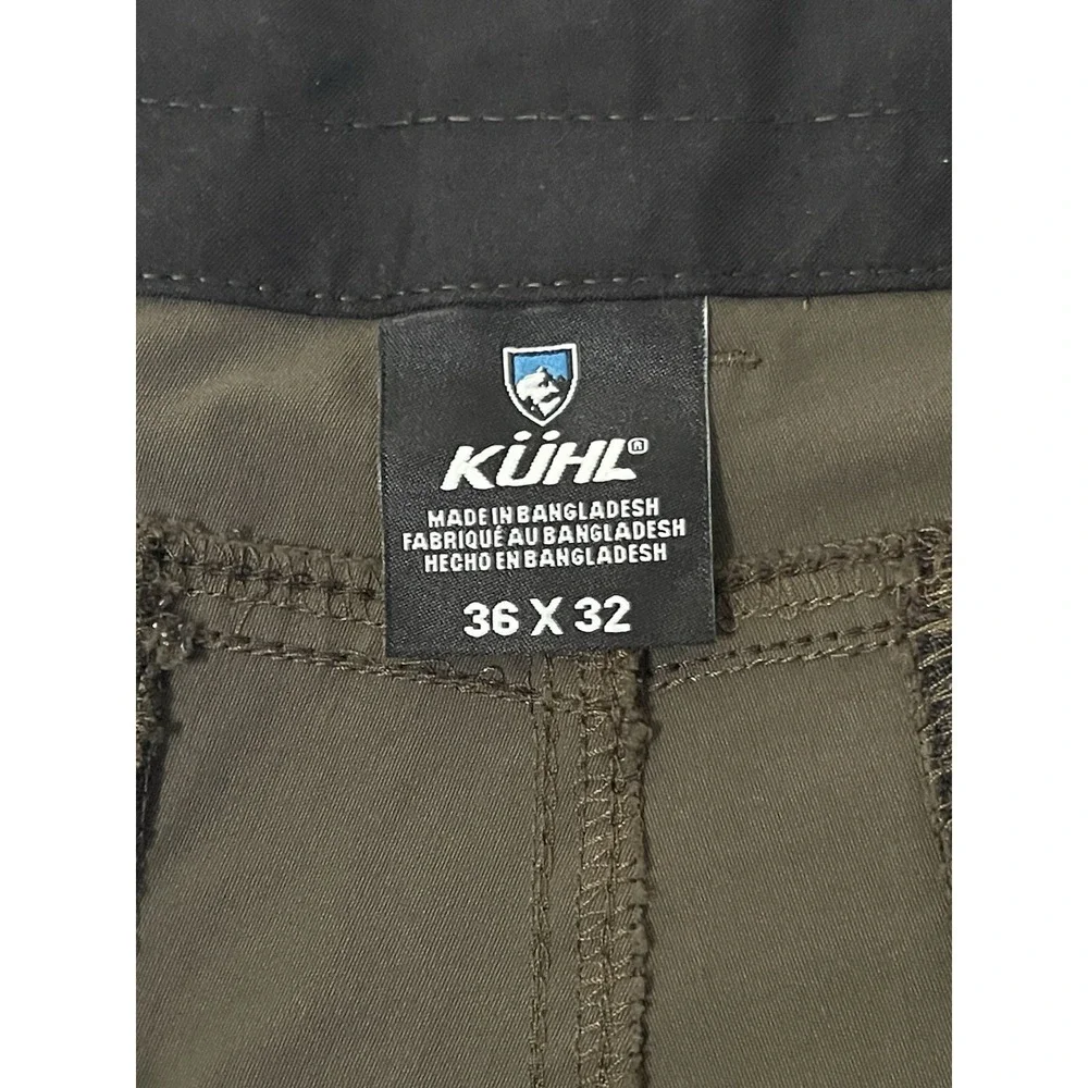Kuhl Renegade Hiking Climbing Rock Pants Dark Brown Nylon Stretch Mens 36x32